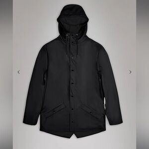 Brand New RAINS black raincoat small